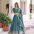 Sea green Vichitra Silk With Sequins Embroidered Work Lahenga Choli And Duptta