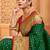 dark green color art silk blend woven work saree