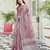 Light purple color linen embroidered work saree