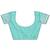 Sea green color linen cotton saree with blouse