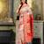 Multicolor linen cotton flower woven work saree