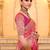 pink color premium crepe silk blend saree with rich zari weaving | elegant party & festive wear