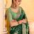 green color premium crepe silk blend saree with rich zari weaving | elegant party & festive wear
