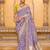 lavender premium crepe silk blend saree with rich zari weaving | elegant party & festive wear
