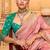 light pink premium crepe silk blend saree with rich zari weaving | elegant party & festive wear