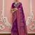 Purple color majestic kashmiri design banarasi silk saree with meenakari weaving | premium festival & party wear