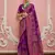 Purple color majestic kashmiri design banarasi silk saree with meenakari weaving | premium festival & party wear