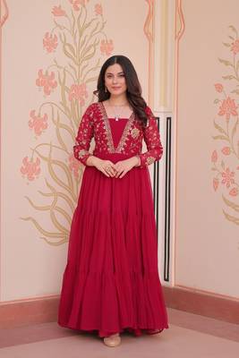 Pink Sequins Zari Embroidered gown 3