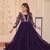 Purple Readymade Gown Collections With Sequins & Zari Embroidered Work