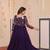 Purple Readymade Gown Collections With Sequins & Zari Embroidered Work