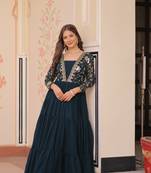 Rama Readymade Gown Collections With Sequins & Zari Embroidered Work