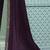 Dark purple embroidered chiffon wedding party wear saree with heavy work blouse