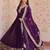 Purple Faux Georgette Kurti And Duptta With Zari & Sequins Embroidered Work