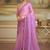 Lilac tissue faux georgette embroidered border party trendy saree