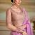 Lilac tissue faux georgette embroidered border party trendy saree