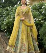 Multicolor Embroidered Art Silk Wedding Lehenga Choli