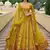 Mustard & Lime Green Embroidered Art Silk Wedding Lehenga Choli