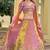Multicolor Embroidered Art Silk Designer Wedding Lehenga Choli