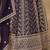 Faux georgette embroidered dark purple engagement wear anarkali suit