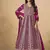 Faux georgette embroidered rani pink anarkali suit