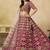 Rani Pink Art Silk Embroidered Lehenga Choli Set for Wedding