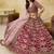 Rani Pink Art Silk Embroidered Lehenga Choli Set for Wedding