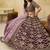 Wine Art Silk Embroidered Lehenga Choli Set for Wedding