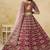 Rani Pink Art Silk Embroidered Lehenga Choli Set for Wedding