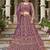 Purple Butterfly Net With Embroidered Work Stunning Lehenga For Wedding Season
