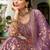 Purple Butterfly Net With Embroidered Work Stunning Lehenga For Wedding Season