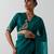 Green plain chanderi saree