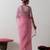 Pink plain chanderi saree