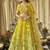 Lemon Art Silk with Embroidered Cut Work Readymade Bridal Lehenga Choli- Full Stitched Free size