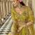 Lemon Art Silk with Embroidered Cut Work Readymade Bridal Lehenga Choli- Full Stitched Free size