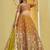 Orange Art Silk with Embroidered Cut Work Readymade Bridal Lehenga Choli- Full Stitched Free size