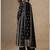 Black chinon silk embroidered designer salwar suit