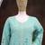 Turquoise net embroidered sequence designer plazzo suit