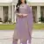 Purple cotton embroidered Embroidered suit-Full Stitched Free size