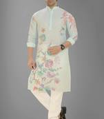 Arruga cotton linen floral printed kurta pyjama