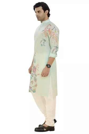 Arruga cotton linen floral printed kurta pyjama