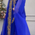 Royal Blue Moroccan Embroidered Stitched Kaftan with Heavy Golden Handwork & Front-Open Design