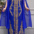 Royal Blue Moroccan Embroidered Stitched Kaftan with Heavy Golden Handwork & Front-Open Design