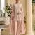 Baby pink georgette semi stitched wedding suits