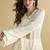 White georgette embroidered designer plazzo with jacket