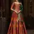 Rust Color Kanjiwaram Silk Jacquard Lehenga Choli