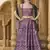 Lehenga Choli Zari Woven Jacquard Silk in Purple