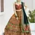 Lehenga Choli Jacquard Kanjiwaram silk blend in Rust