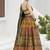 Designer Lehenga Choli Jacquard Kanjiwaram silk in Rust