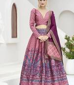 Pink Kanijwaram Jacquard Designer Lehenga Choli For Ceremonial
