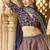 Navy blue color Jacquard Designer Lehenga Choli For Festival